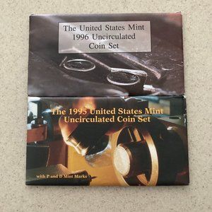 U.S. Mint Uncirculated Coin Sets 1995 and 1996